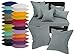 npluseins 2er Pack Kissenhüllen mit Struktur-Muster - Polsteroptik 617.767, 1 Pack (2 Stück) - Kissenhüllen 40 x 40 cm, Silbergrau