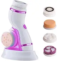 Escova de Limpeza Facial Elétrica 4 em 1, Massageadora com 4 Cabeças Removíveis