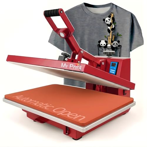 Image of MY PRINT Heat Press Machine 16x24 Inch with Slider | Industrial T Shirt Printing Machine for Sublimation, DTF & Vinyl | Heavy Duty Heat Transfer Machine for Printing Business Setup (AutoUP 16X24 Heat Press)