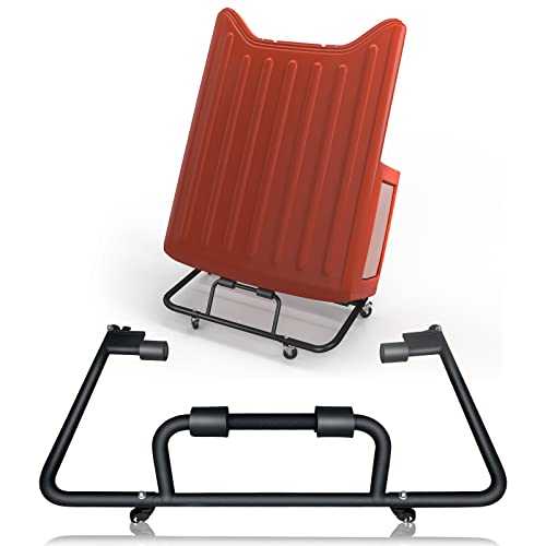 EYOUHZ Hard Top Storage Rack Hardtop Carrier Compatible with 1976-2023 Jeep Wrangler YJ TJ JK JL JKU JLU Unlimited and Newer Jeep Wrangler CJ-7 Movable Bracket Cart Sliding for 2/4 Door (Black)
