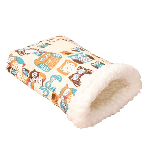 Saco de dormir ventilado para mascotas para hámsters y roedores pequeños, forro cálido, para entretenimiento de mascotas pequeñas, hábitat de hámster