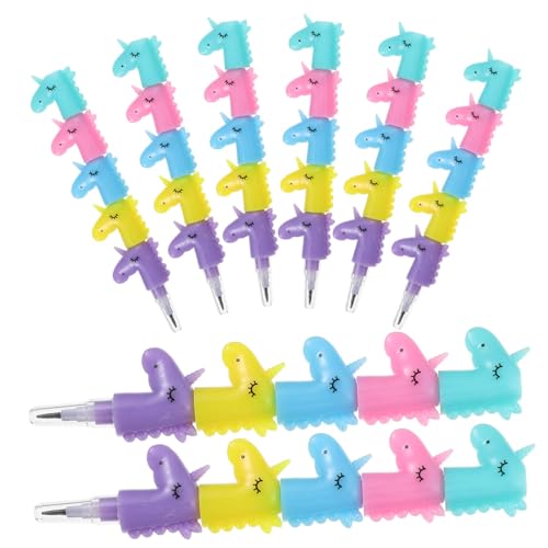 DIYEAH 8Piezas Lápices de Apilamiento para Diseño de Unicornio Lápices para Escritura Suave y de Cumpleaños y Fiesta Escolar