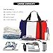 French Flag Print Duffle Bag, Personal Item Travel Bag For Airlines, Weekender Bags For Women, Sports Tote Bag