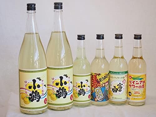 本格酎ハイの素6本セット(サワー専用 爆レモン パインアメサワーの素 レモンチュウハイの素 富士白 サワー専用 ゆずレモン) 600