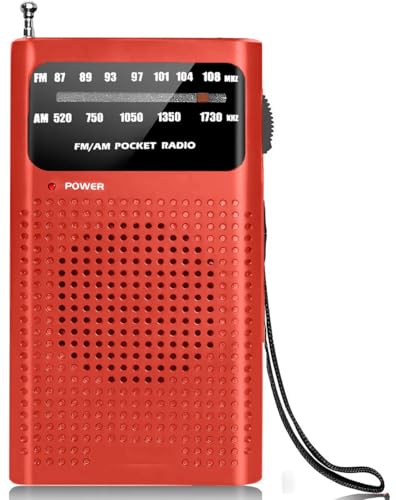 Radio AM/FM portable d'urgence Innovaland Premes - Radio de survie 2 bandes à piles pour les voyages et le camping - Petite radio de poche avec antenne...