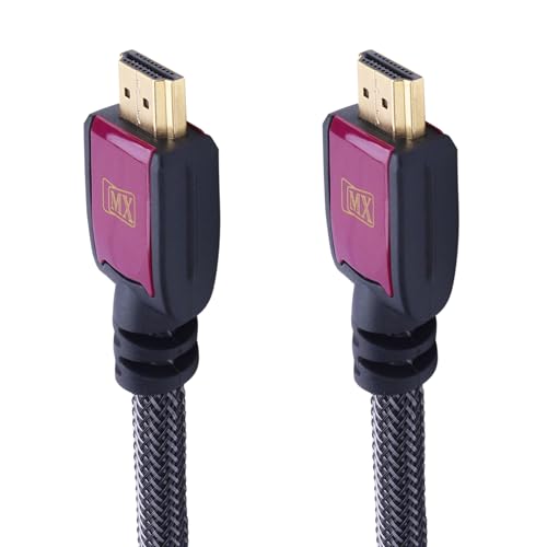 Image of MX DETACHABLE FIBER OPTIC HDMI CABLE : FOR LONG DISTANCE TRANSMISSION (4K Premium, HDMI 19 Pin Male to Male with Ethernet, Nylon Mesh, 3 METER)