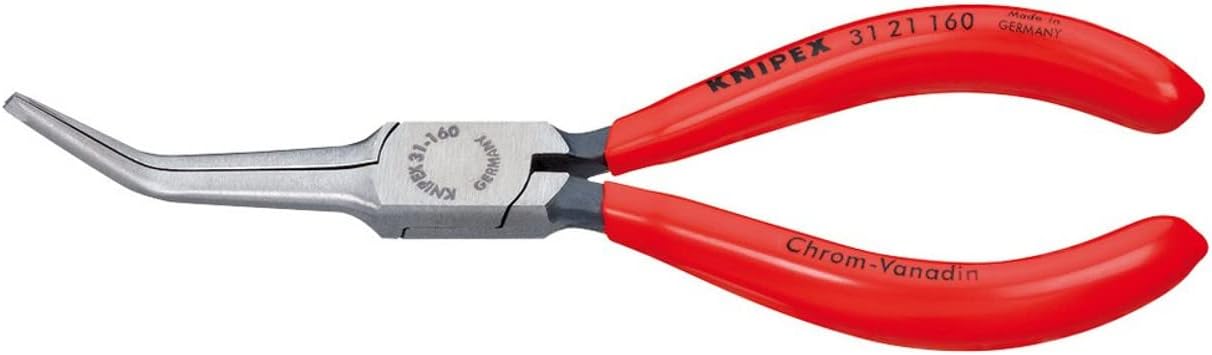 Knipex 55738 Bent Needle Nose Pliers, 160 mm