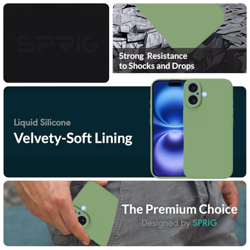 Image of SPRIG Compatible with iPhone 16 Premium FlexTone (TPU) Back Cover Drop Tested Shock Proof Mobile Case for Men, Women, Boys and Girls with Camera Protection (Mint Green)