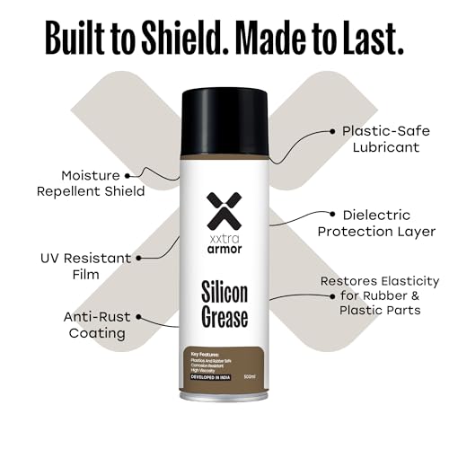 Image of Silicone Spray 500mL - Multi Purpose Silicone Lubricant for Car Rubber, Window Channels & Bike Maintenance | Restores & Protects Plastic, Vinyl & Metal | Professional Silicon Grease Spray