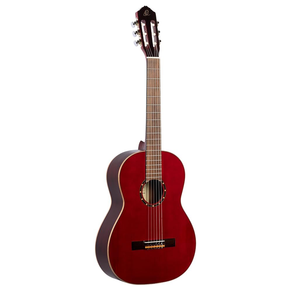 Ortega Guitars Guitare Classique Gaucher – 4/4 – Family Series – Housse Incluse – Épicéa / Acajou, Rouge (R121LWR)
