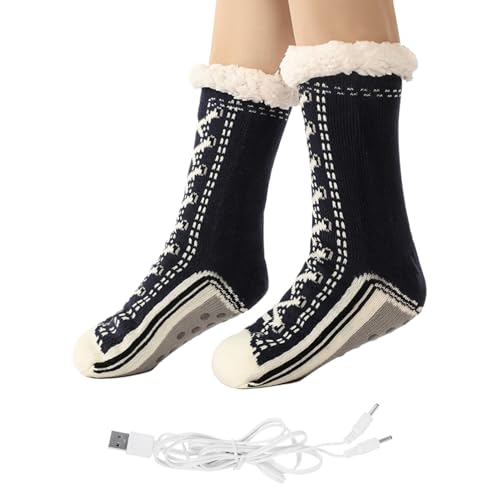 Calcetines Calefactivos Recargables - Calentadores USB Antideslizantes | Suministros para Suelo Doméstico,Casa Viaje Sueño Caza Otoño