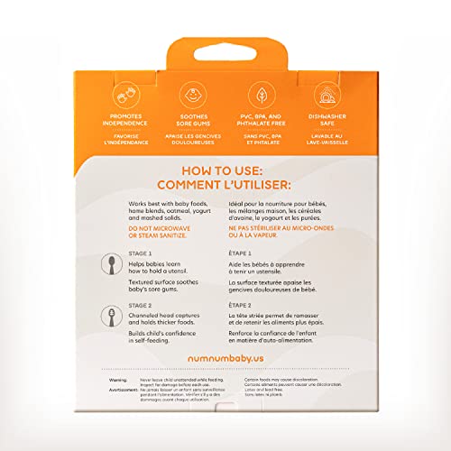 Numnum Pre-Spoon Gootensils | Baby Spoon Set (Stage 1 + Stage 2) | Bpa Free Silicone Self Feeding Toddler Utensils | For Kids Ages 6 Months+, 2 Spoons, (Raspberry Red/Sunshine Yellow) #TOP5