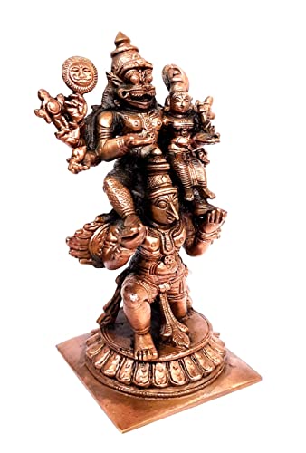 Image of Copper Lakshmi Narasimhar Idol 4.7 in | 510g