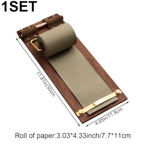 Bloc-notes en bois avec stylo mural et rechargeable pour notes