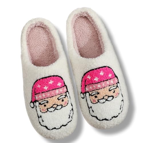 Christmas House Slippers Women Men Holiday Winter Memory Foam Slippers Indoor Cozy Family Cute Shoes