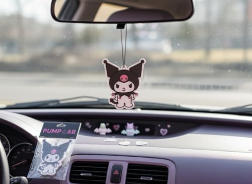 Image of PumpCar 2 pieces cute cat double-sided hanging cartoon cherry-scented funny car air freshener Cool hanging for rearview mirror Car Interior Accessories Gifts