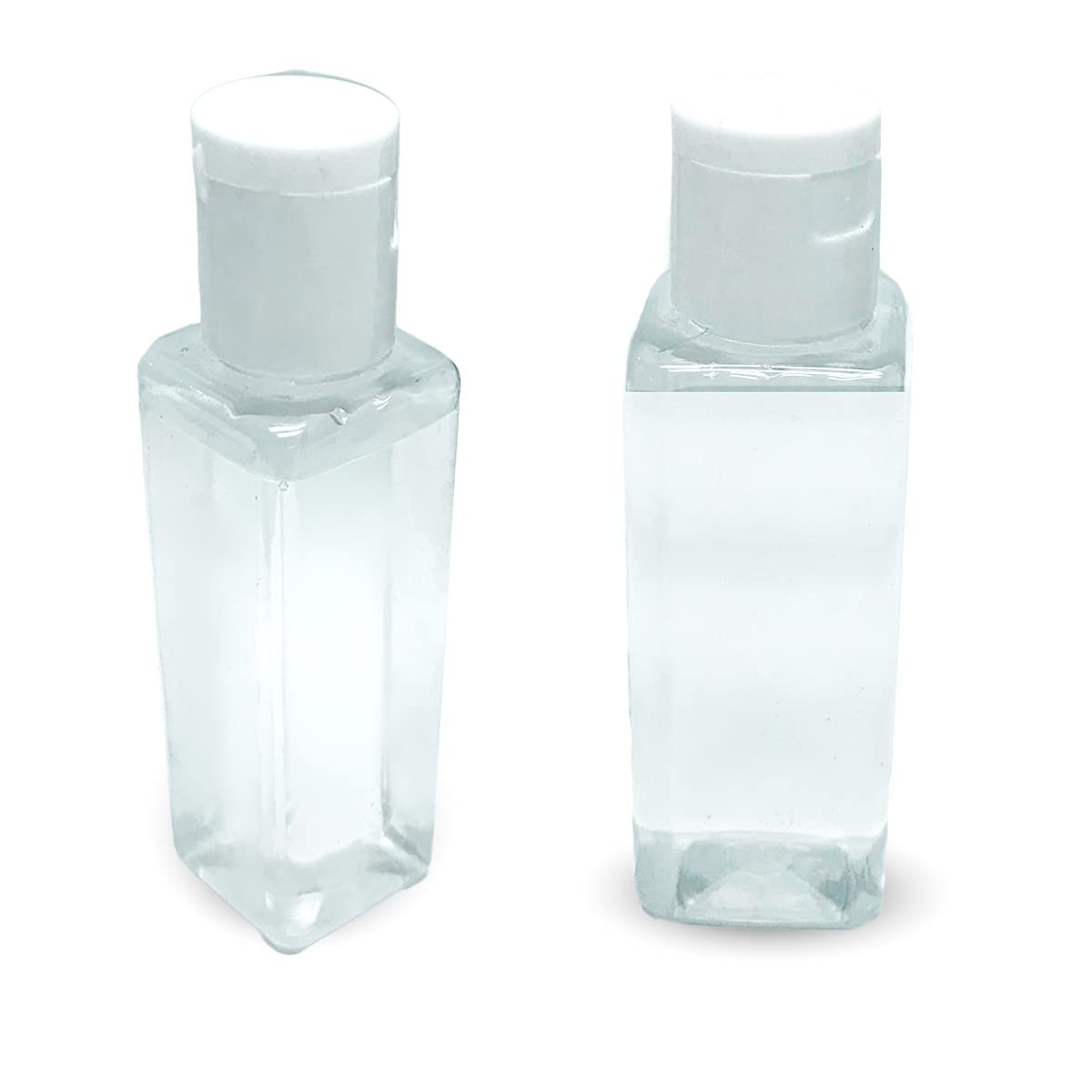 Naturegoon Square Refillable Empty Transparent Plastic Bottles (Pack of 8) | Fine Mist Flip Cap Bottle | 50 ml | Ideal for Sanitizer, Storing Cleaning Liquid & Travelling. (pack of 8)-image-7