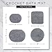 DII Crochet Collection Reversible Bath Mat, Round, 27.5