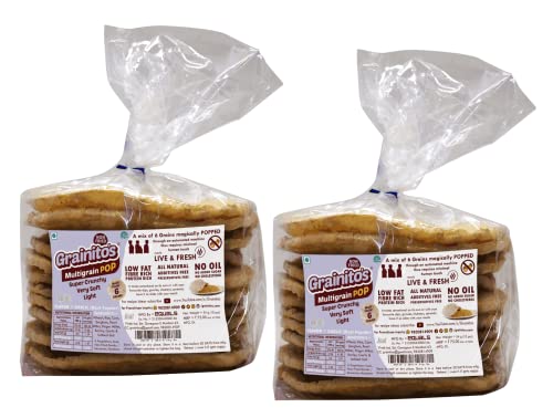 Image of Grainitos Healthy Multigrain Popped Papad (Garlic) 54 g x 2 packets