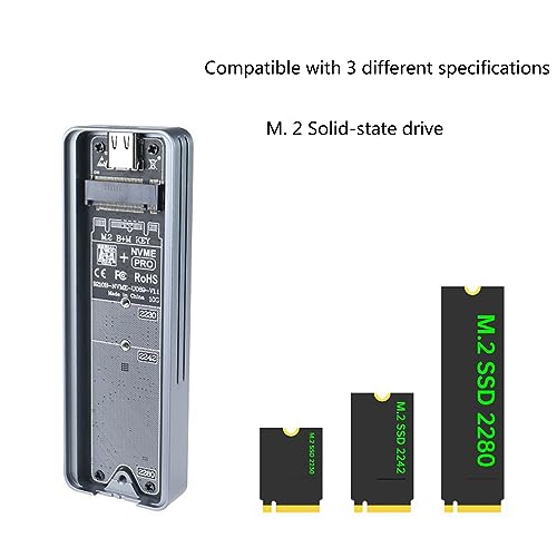 Metal SSD NVMe RGB Nvme 10Gbps External Hard Case Type-C Enclosure Hard Disk Case - Image 8