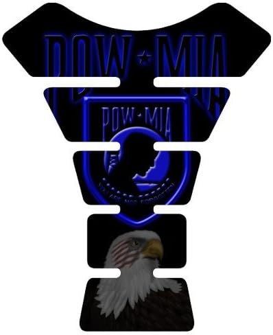 Calcomanía de protección para moto deportiva POW MIA, color azul oscuro