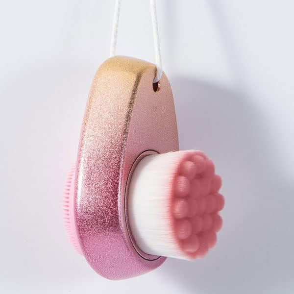 Miniatura 7 de Paquete de 2 cepillos de limpieza facial 2 en 1 para exfoliación facial, cerdas suaves de microfibra de carbón de bambú de doble cara, cepillo de