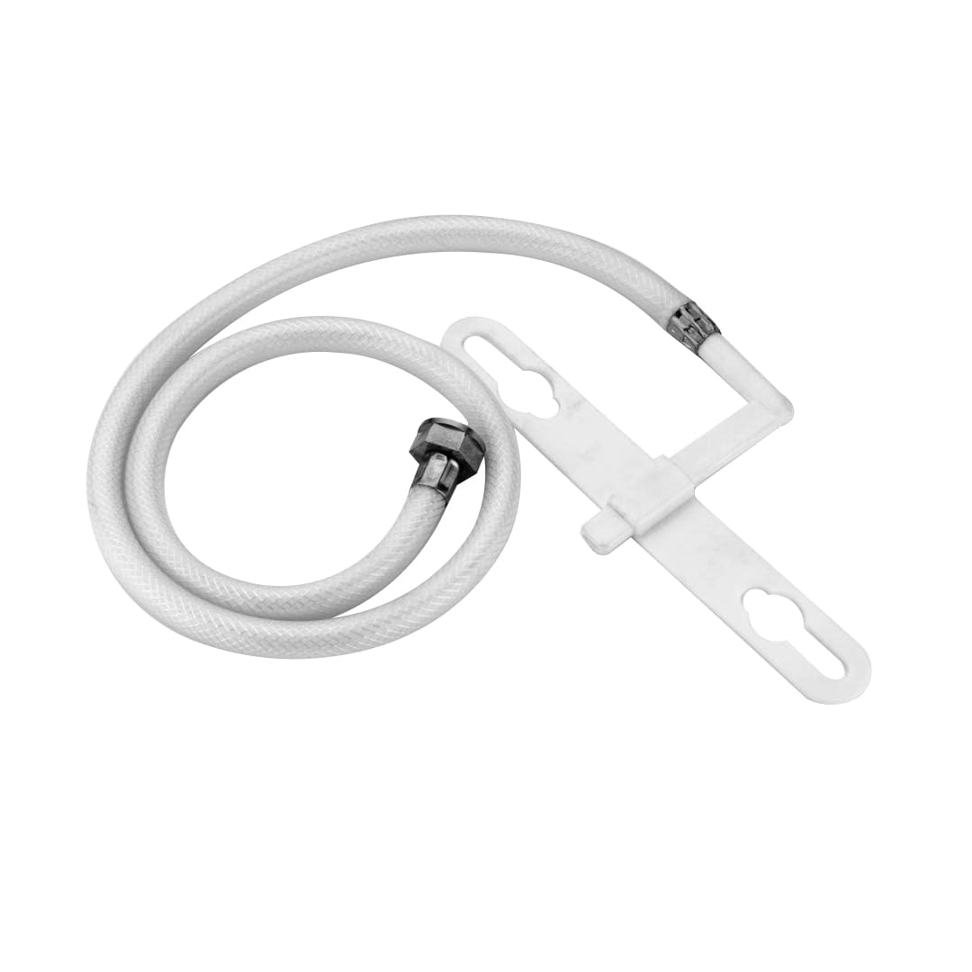 MHS L-Type Toilet Jet Spray for Wall-Hung Toilets with Heavy-Duty Hose Pipe & Brass Nut | Health Faucet | Rust-Free, Made in India (Plastic, 1 Meter)