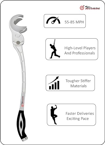 Wirmon Side Arm Ball Thrower Machine Adjustable for Cricket Leather and Tennis Ball Side arm with Advanced Design for Batting Practice (White) Pack of 1 - Image 3