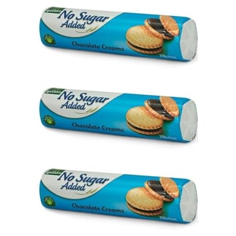 Gullon Sandwich Cookie Chocolate Cream, NO Sugar Added ‑ 8.8 oz 250g (Pack of 3) Cover