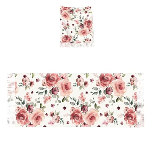 Écharpes à franges roses en fleurs pour rompre la monotonie