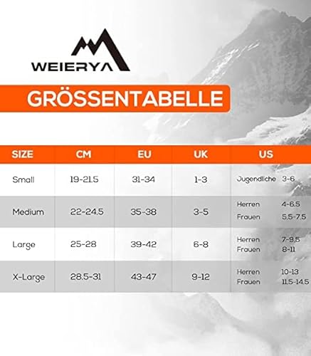 WEIERYA Skisocken aus Merinowolle 2 Paar, Thermische Lange Kniestrümpfe zum Skifahren, Snowboarden, Winter-Outdoor-Aktivitäten – Bild 6