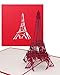 Produktbild Pop Up Karte Paris Eiffelturm - perfekte Geschenkverpackung, Gutschein & Reisegutschein Paris & Frankreich - 3D Karte als Einladung, Geburtstagskarte und Paris Geschenk