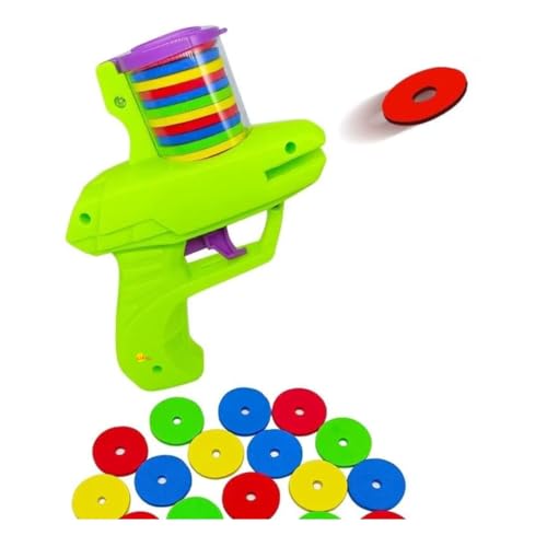 Image of Kidoyz Foam Disc Launcher Toy Gun for Kids | Flying Frisbee Foam Blaster with Stackable Magazine & Easy Trigger Action | Indoor Outdoor Fun Shooting Game | Safe Disc Shooter Toy for Boys & Girls