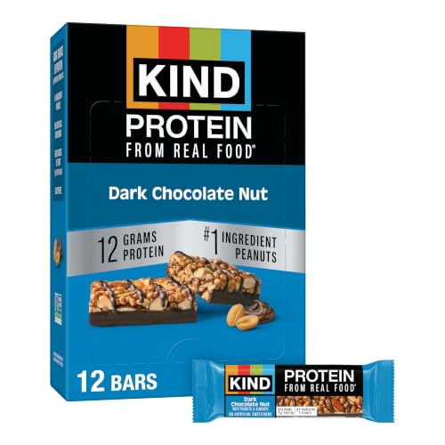 KIND Protein Bars, Dark Chocolate Nut, Gluten Free, Healthy Snacks, 12g Protein, 12 Count - image 1