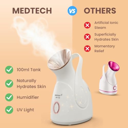Image of MEDTECH Handyvap 2 in 1 Vaporizer for Cold & Cough + Steamer for Face Steam | Steam Inhaler & Vaporizer Machine with Nano-Ionic Technology | Fast Mist in 30sec | VAP-100