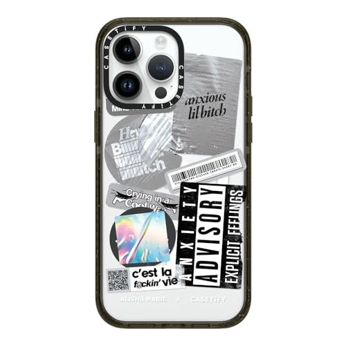 CASETiFY �C���p�N�g iPhone 14 Pro Max �P�[�X [MIL�K�i���� (4x MIL-STD-810G)/2.5m����̗����������N���A/MagSafe �ɑΉ�] - Alisha Marie In My Feels Case - �u