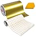 ORACAL 651 High Gloss Craft Adhesive Vinyl 15ft x 1ft Roll w/Free 12" x 24" Roll of Transfer Paper and Hard Yellow Detailer Squeegee (Gold Metallic)