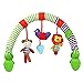 Poussette arc jouet bébé baby musical arc avec pendaison d'oiseau lion lion jouet sensoriel pour berceau pram, amour nouvel-né