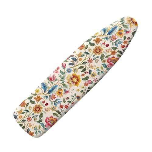 Darisoco Floral Tabletop Ironing Board Cover and Pad Soft Standard (Fits Large Boards 15 x 54 inch) Ironing Board Protector Washable Home Decors