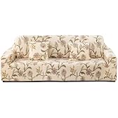 ARNTY Copridivano con Penisola Elasticizzato Floreale Antiscivolo Antimacchia (Fiori, 4 Posti: 231-300cm)