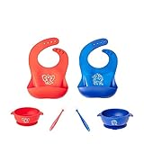 Lavable: fácil de limpiar, simplemente poner los baberos impermeables bajo agua caliente jabonosa o poner en el lavavajillas.