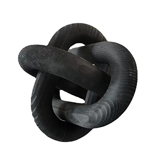 Frdun Nodo a catena decorativo intagliato a mano, decorazione del nodo della catena del paese 3 colori scegliere il colore del legno bianco nero per il gabinetto di esposizione del salone