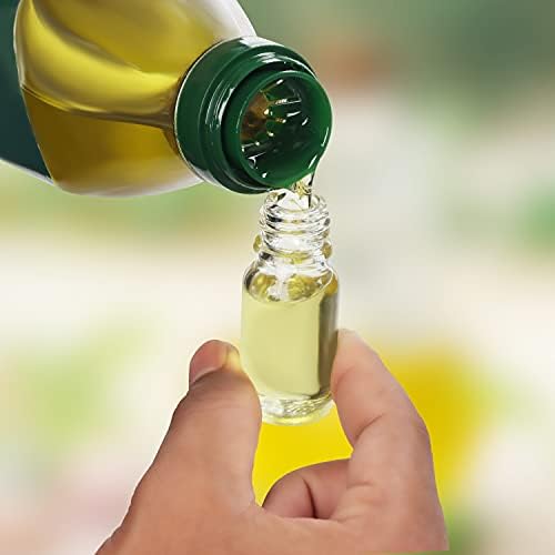 Belle Vous Mini Clear Glass Bottles (24 Pack) - 10ml / 0.3oz Jars - Empty Sample Vials with Black Screw Caps - Containers for Essential Oils, Herbs/Spices, Small Craft Supplies, and Wedding Favours