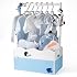 GiftAmaz Blue Wooden Baby Shower Crate Closet, Baby Storage Crate with Handle, Baby Shower Gifts Basket, Baby Welcome Box for Newborn Boys, Pregnancy Gifts for New Parents