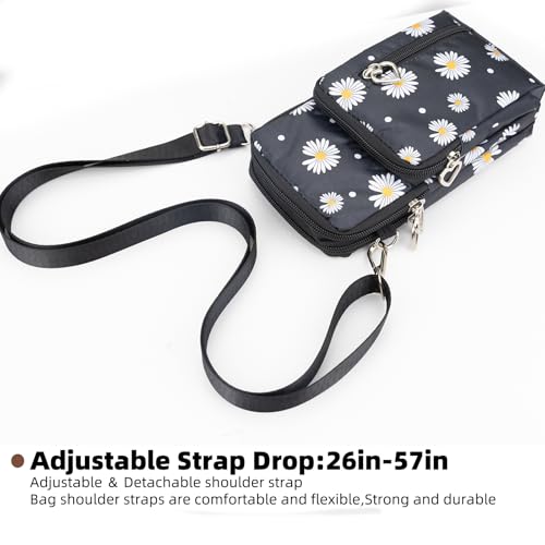 Image of JANKS Small Crossbody Bag for Women - Mini Phone Purses with Crossbody Strap and Wallet - Nylon Arm Bag