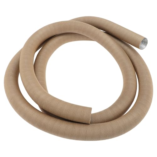 VekAuto 1 Pc Car Heater Duct Pipe 42mm ID 500cm Max l Warm Air Ducting Hose Car Truck RV Bus Van Boat Aluminum Foil Brown