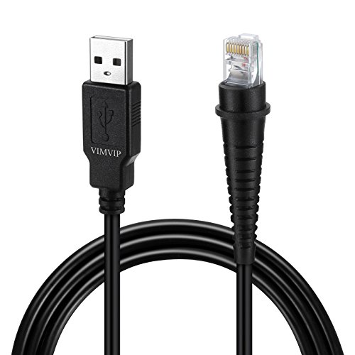 VIMVIP 6FT USB Cable for Honeywell Metrologic Barcode Scanners MS5145, MS7120, MS9540, MS7180, MS1690, MS9590, MS9520 (Black)