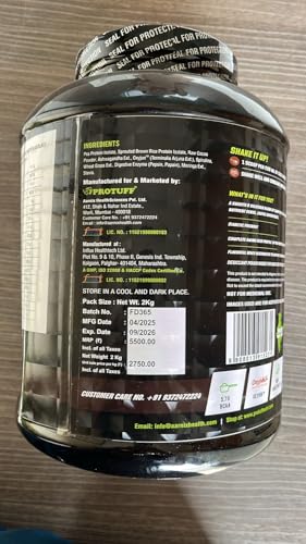 Image of Plant Protein Powder | Pink Tiger Verified | Chocolate, 2 kg, 4.4 pounds Tub (62 Servings) | 25g Vegan Protein, 5.37g BCAAs,Clinically Proven Ingredients, Superfoods, No added Sugar, Protein for Women and Men.