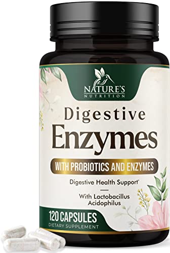 Digestive Enzymes With Probiotics For Digestion - Super Multi Enzyme Supplement With Bromelain, Papain & Lipase For Women And Men - Vegan & Non-Gmo Digestive Health Support For Bloating - 120 Capsules #TOP11