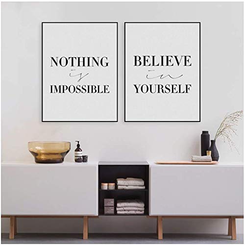 Pinturas sobre lienzo con citas de inspiracion para renovar las paredes de dormitorios modernos